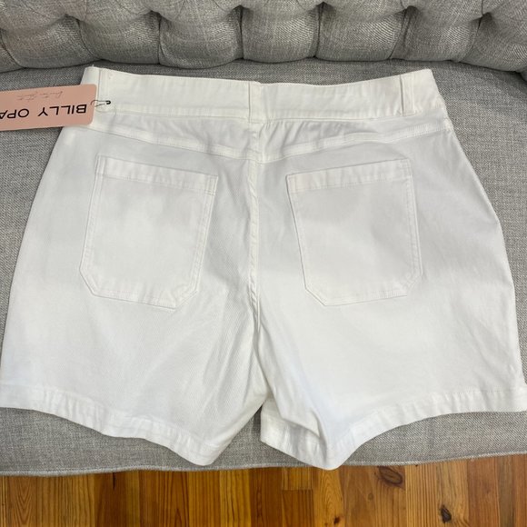 NWT Spanx 6" twill short bright white tummy control slimming with pockets - Picture 4 of 4